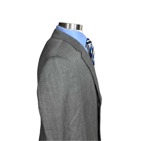 Joesph & Feiss 100% Lambswool Mens Grey & Black Stripe Sports Jackets Size 44L - Picture 9 of 16